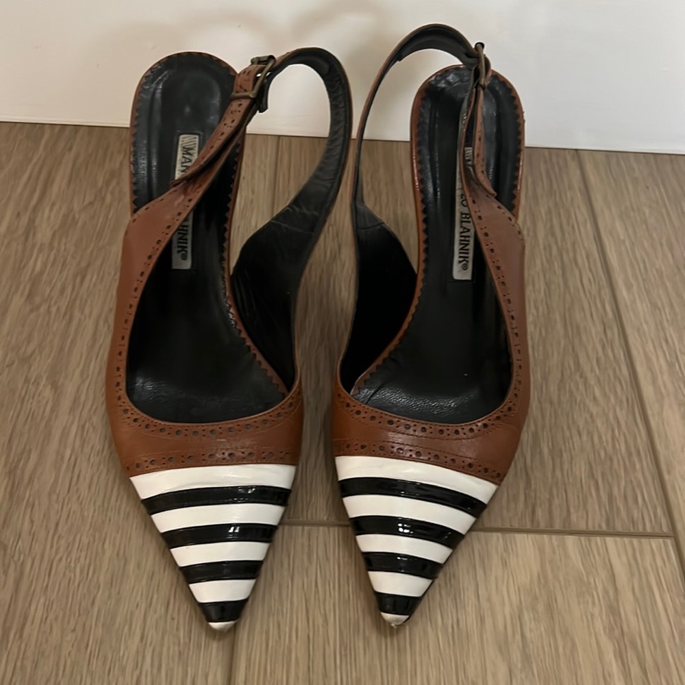 Manolo Blahnik sling back heels